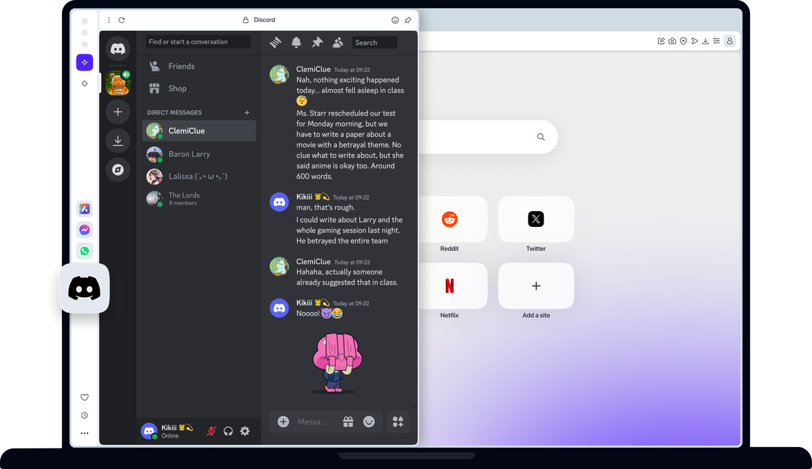Discord en Opera