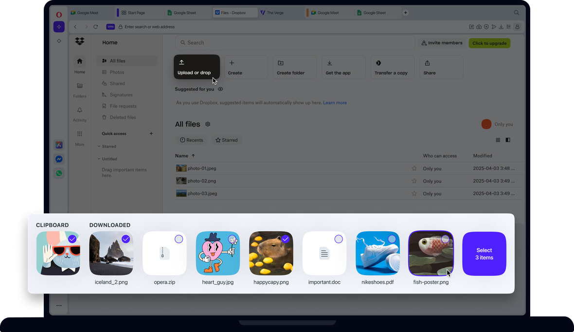 Easy Files in Opera